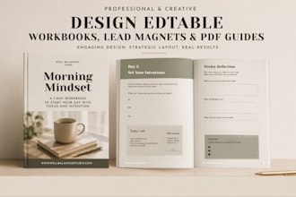design editable workbook, lead magnet, and PDF guide for brand