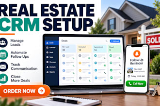 setup real estate crm with kvcore, follow up boss, real geeks and wise agent crm