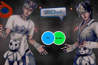 create your custom vrchat avatar, vrc character, vrc avatar, vr model, nsfw