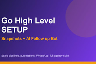 set up your go high level ghl account with snapshots and ai follow up