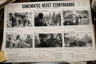 create cinematic commercial storyboard for ads and brands