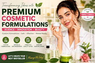 chemist for skincare cosmetic formulation, cosmetic chemist manufacturing export