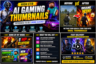 design high CTR ai gaming thumbnails for youtube