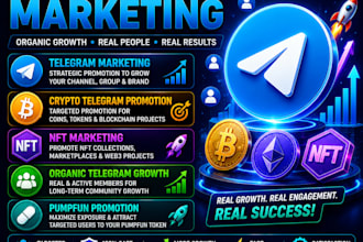 telegram marketing crypto telegram promotion organic telegram growth nft pumpfun