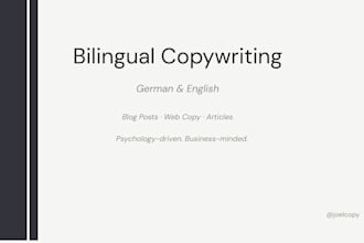 write engaging blog posts and web copy in english and german