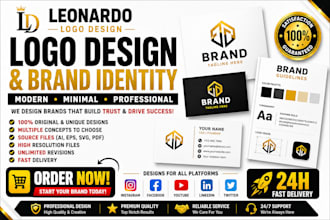 design modern minimalist logo and complete brand identity