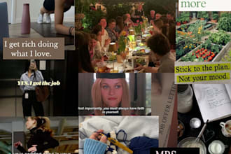 make aesthetic lifestyle and manifestation vision boards