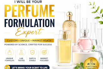 create unique custom perfume formulas as a professional fragrance chemist