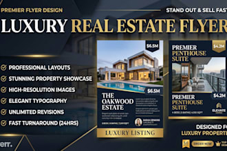 design modern luxury real estate listing flyers for realtors