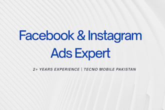 setup and manage your facebook and instagram ads campaign