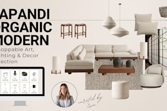 provide a professional curated japandi decor and lighting guide for your home