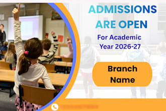 design professional school posters banners and toppers designs