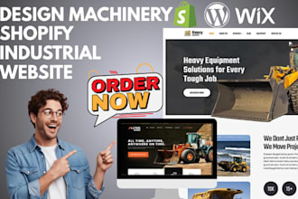 design machinery website agriculture industrial  shopify store machinery website