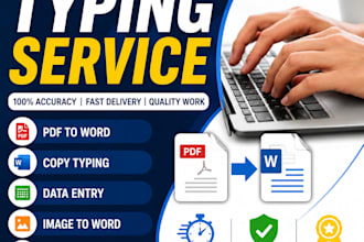 do fast work and data entry