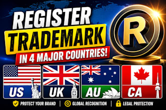 register trademark in US, UK, au, ca
