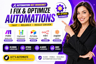 fix make com automation gohighlevel airtable crm n8n ai agent zapier autoamtion