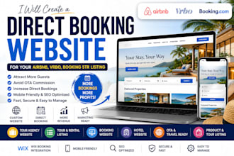 create a direct booking website for your airbnb, vrbo  and booking str listing