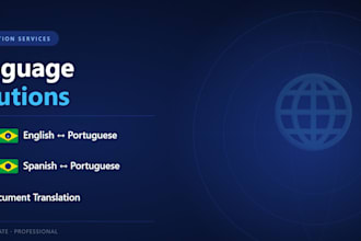 translate documents and general text files from english and spanish to portugues