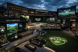 simulator space and logo stadium remodel golf house outdoor design basketball