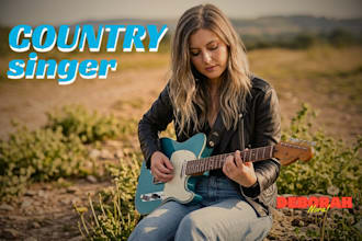 sing heartfelt country song with guitar string session, violin, viola and fiddle