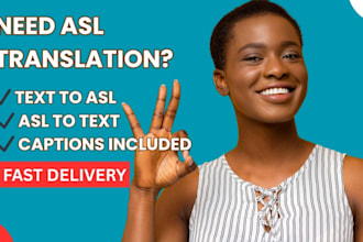 translate text to asl sign video and asl video to text, sign language translate