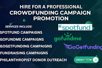 promote your gogetfunding spotfund crowdfunding campaign to philanthropist donor