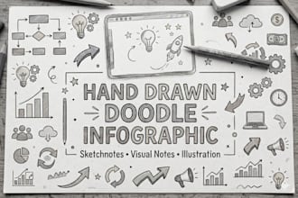 design hand drawn doodle infographic sketchnote visual notes