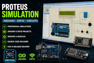 create proteus simulations for arduino and esp32 projects