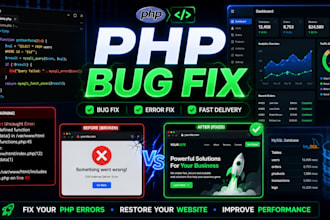 fix PHP website bugs and mysql errors