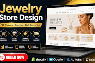 design a professional jewelry dropshipping store fashion store jewelry products