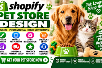 design shopify pet store pet shop pet supplies store dropshipping store pet shop