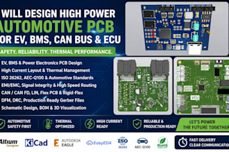 design automotive pcb for ev, bms, can bus and high speed circuits