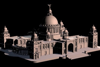 design 3d monument model 3d miniature and architecture for 3d printing stl