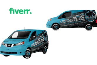 design trailer, food truck, camper or caravan wrap