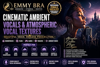 record cinematic ambient vocals and atmospheric vocal textures for soundtracks