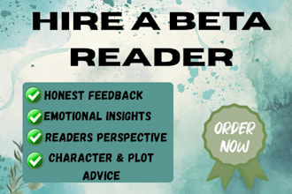 beta read your fantasy, fiction, and horror novel
