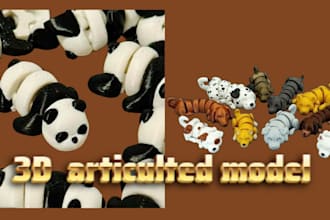sculpt 3d articulated model, 3d bjd, flexi model and toys for 3d printing stl