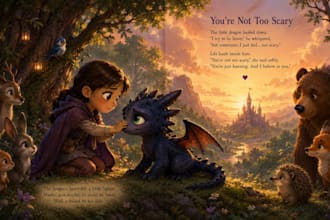 illustrate children storybook character pages for your kid