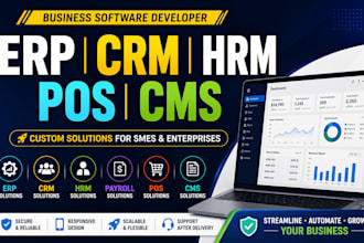 develop erp, CRM, hrm, payroll, pos, and cms business management systems