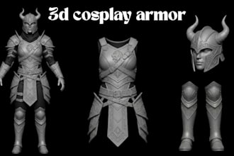 3d wearable cosplay armor, 3d mask, helmet cosplay props, anime armor stl file