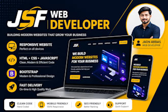 develop a premium responsive website with clean code