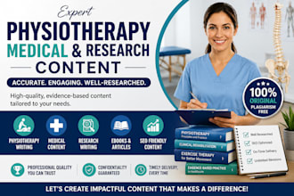 provide expert physiotherapy writing, medical and research content