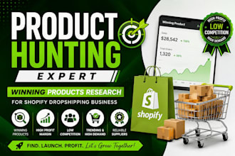 hunt profitable products for shopify dropshipping business