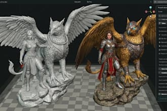color and split 3d model, convert 2d to 3d stl or 3mf multicolor printing