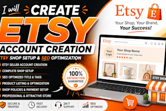 create verified etsy seller account and etsy store setup