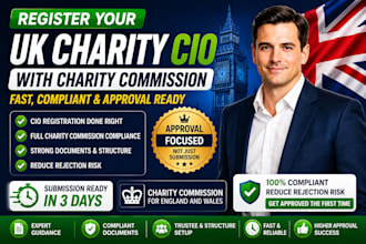register UK charity cio with charity commission and ensure full compliance