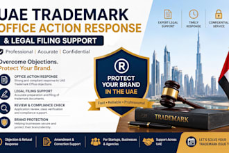 handle uae trademark office action response and legal filing