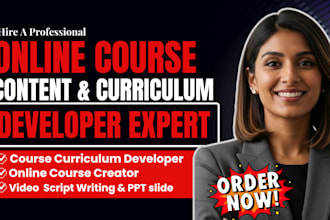 create online course content, curriculum developer, lms setup course development