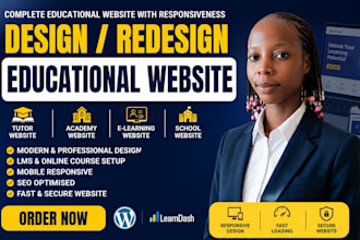 build a tutoring website, school website and professional educational website