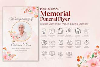 do exceptional event flyer design, funeral flyer and church flyer
